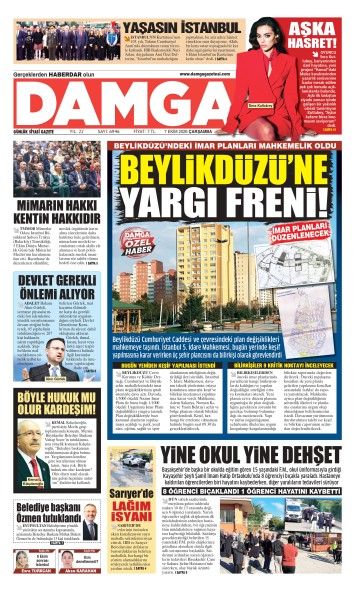 DAMGA 7 Ekim Çarşamba Sayfaları