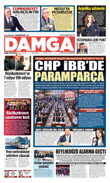 DAMGA 24 Ekim Cumartesi Sayfaları