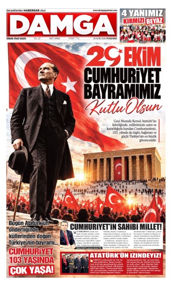 DAMGA 29 Ekim Perşembe Sayfaları