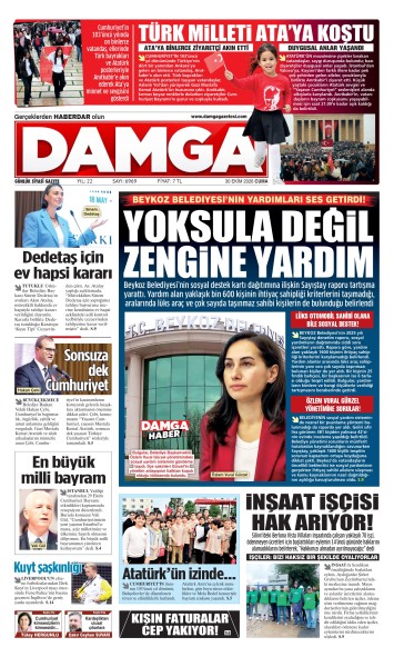 DAMGA 30 Ekim Cuma Sayfaları