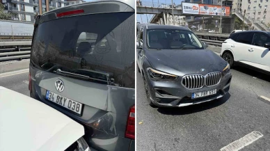 E5 Karayolu'na düşen çöp torbası zincirleme kazaya neden oldu