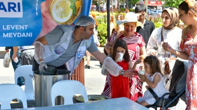 Beşiktaş Belediyesi, sıcaktan bunalanlara ücretsiz limonata ve su ikram ediyor