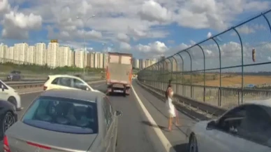 Viyadükteki kediyi kurtarmaya çalışan kadına araba çarptı