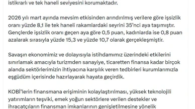 Cevdet Yılmaz: İşsizliği azaltmayı ve toplumsal refahı artırmayı amaçlıyoruz