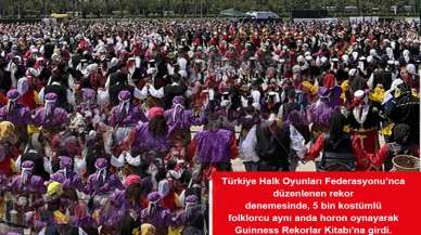 Türkiye Halk Oyunları Federasyonu'ndan Guinness Rekoru