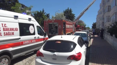 Silivri'de 4 katlı binanın çatısında yangın!