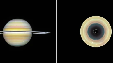 Hubble Uzay Teleskobu, Satürn'ün güney kutbunda 10 kenarlı bulut dalgası tespit etti