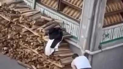 Küçükçekmece'de odunlu kavga!