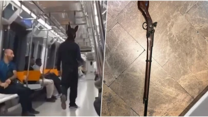 Metroda yolcuları korkutan çocuk gözaltına alındı!