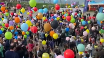 Küçükçekmece’de lösemiyi yenen Fenerbahçe'li çocuk yüzlerce kişiyle balon uçurdu