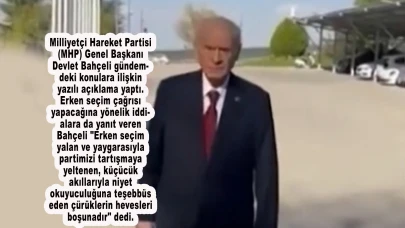 Devlet Bahçeli'den erken seçim iddiasına yanıt