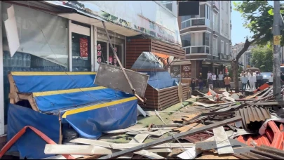 Esenyurt'ta yıkım sırasında zabıta ile iş yeri sahipleri arasında arbede çıktı