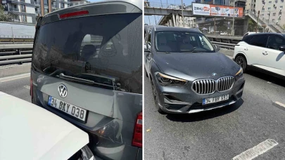 E5 Karayolu'na düşen çöp torbası zincirleme kazaya neden oldu