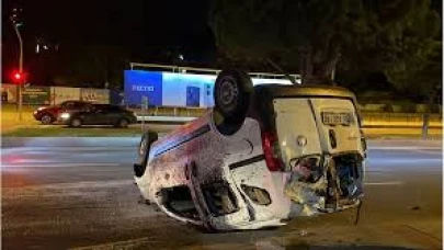 Kaza yaptı aracını bırakıp kaçtı