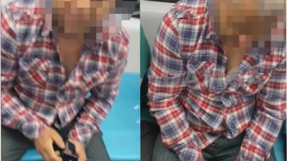 Metro sapığı yakalanınca kendi telefonunu kırdı