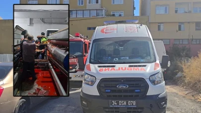 İşçinin eli makinede kaldı!