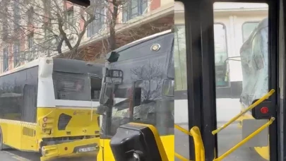 Fatih'te 3 İETT otobüsü kaza yaptı