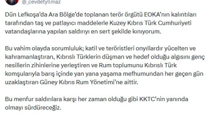 Cevdet Yılmaz: EOKA kalıntılarının saldırısını en sert şekilde kınıyorum