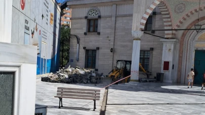 Beylikdüzü Fatih Sultan Mehmet Camii'nde merak uyandıran mermer değişimi!