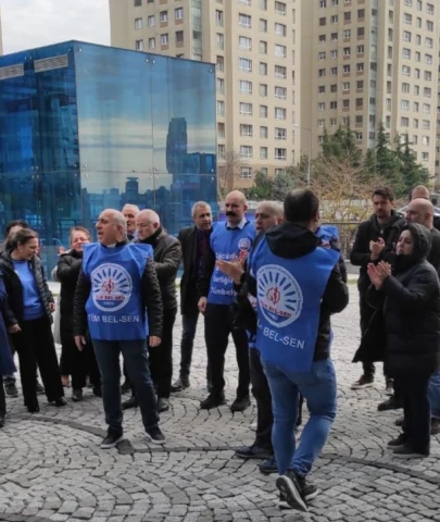 Ataşehir'de işçiler eylemde