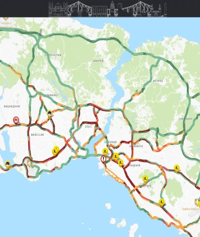 İstanbul'da trafik yoğunluğu yüzde 81'e ulaştı