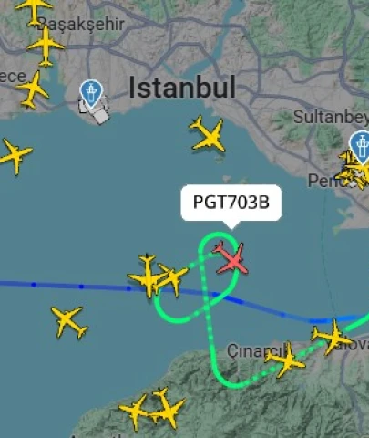 İstanbul’da fırtına; uçaklar havada tur atmak zorunda kaldı