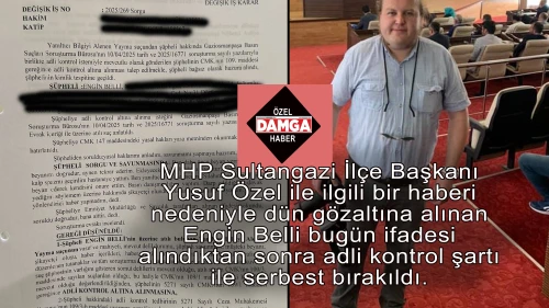 Gazeteci Engin Belli adli kontrol şartı ile serbest bırakıldı.