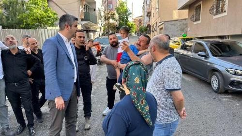 Başkan Yüksel mağdur aileyi yalnız bırakmadı