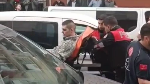 Polise bıçak çekince vuruldu