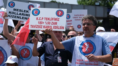 Sağlıkçılar eylemde
