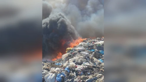 Silivri'de 17 saatlik mücadele sonucu çöp yangını söndürüldü