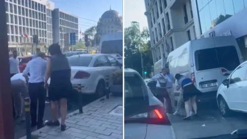 Beyoğlu'nda kadın yolcuya sigara uyarısı yapan taksiciye saldırı