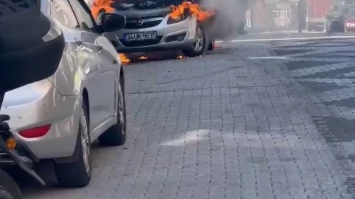 Park halinde alev alev yandı