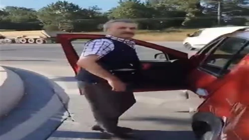 Trafikte tartıştığı şoförün üzerine bıçakla yürüdü
