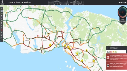 İstanbul'da trafik yoğunluğu yüzde 81'e ulaştı