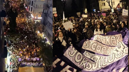 Kadınlar yasak tanımadan yürüdü