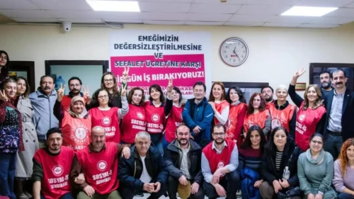 Eğitim-Sen emekçisi iş bıraktı