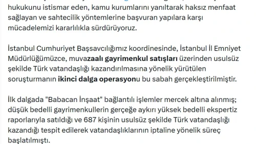 Usulsüz vatandaşlık soruşturmasında 72 gözaltı