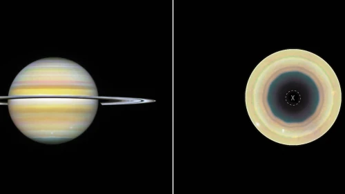 Hubble Uzay Teleskobu, Satürn'ün güney kutbunda 10 kenarlı bulut dalgası tespit etti