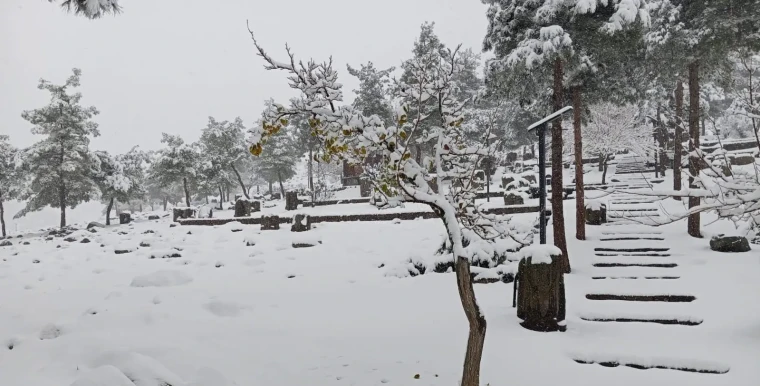 Yesemek Açık Hava Müzesi'nde beyaza bürünen manzaralar 3