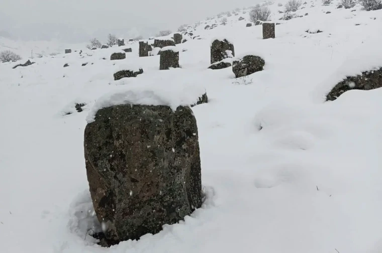 Yesemek Açık Hava Müzesi'nde beyaza bürünen manzaralar 4