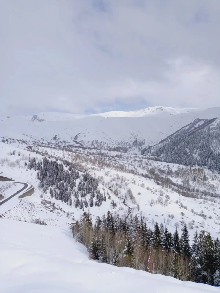 Doğu Karadeniz’de nisan ayında kar yağdı 1