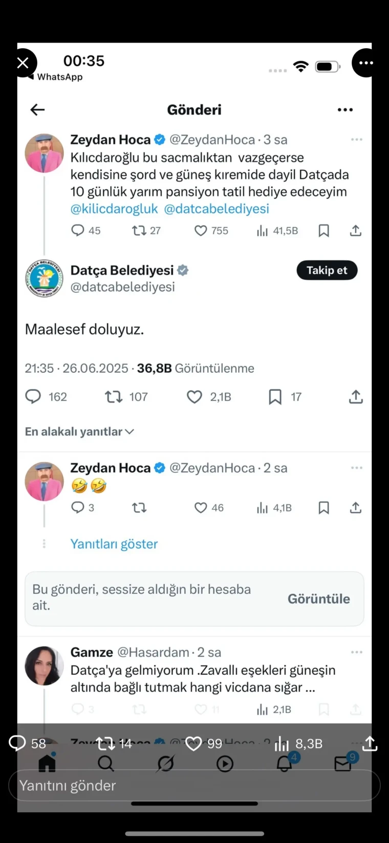 Datça Belediyesi’nden skandal paylaşım!