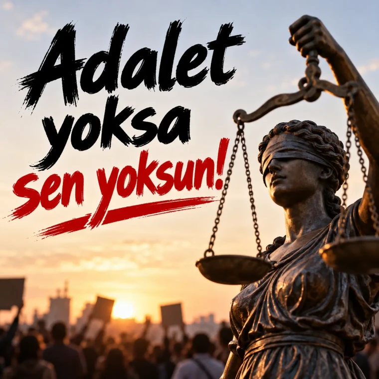 Adalet yoksa sen yoksun!