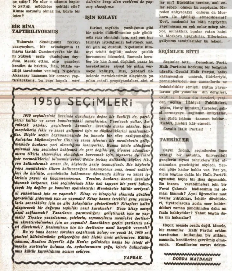 “Bilmem ne bağı ile bağlı olan …”  (6)