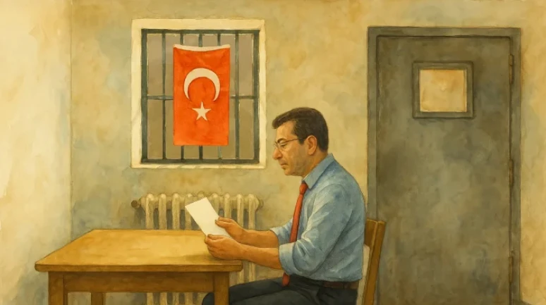 İmamoğlu cezaevi koğuşunu paylaştı: Ben çizdim, arkadaşlarım resmetti