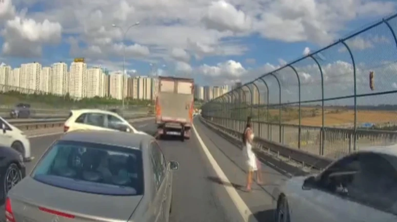 Viyadükteki kediyi kurtarmaya çalışan kadına araba çarptı