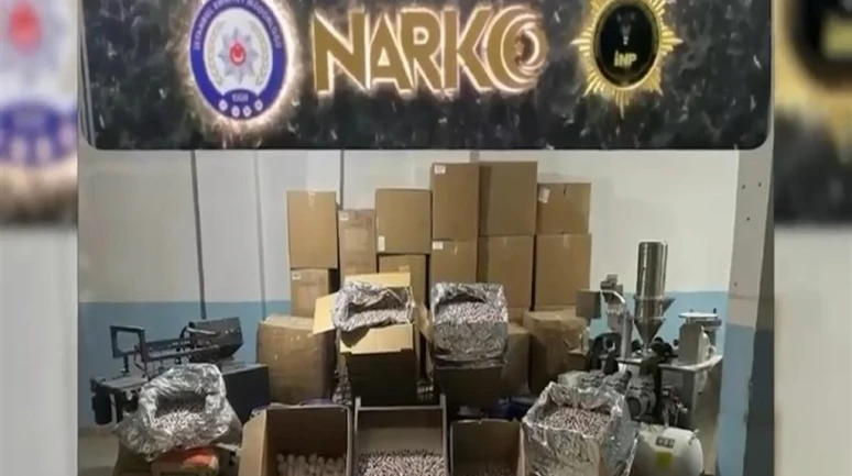 İstanbul Avcılar'da 3 milyon 350 bin adet sentetik hap ele geçirildi