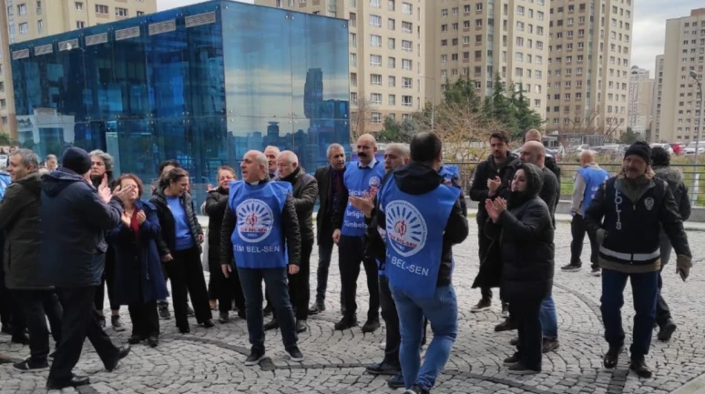 Ataşehir'de işçiler eylemde