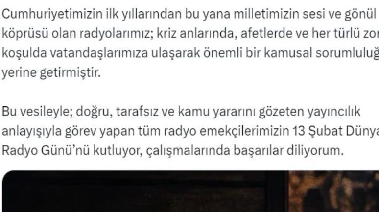 İletişim Başkanı Duran'dan 'Dünya Radyo Günü' mesajı